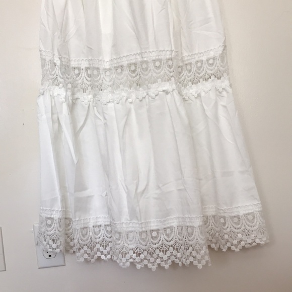 Beautiful white summer long dress - Picture 3 of 12